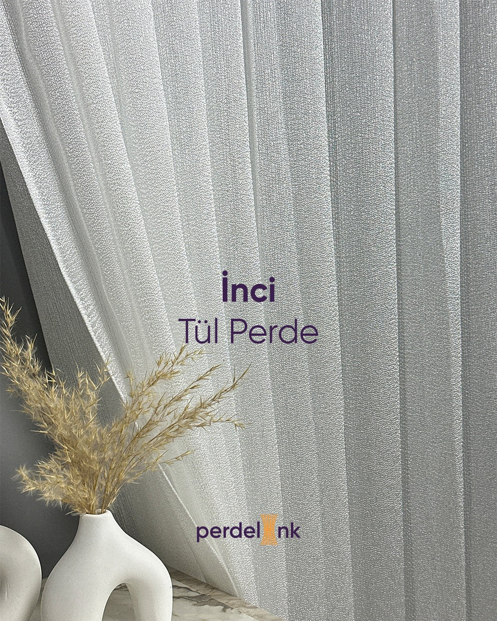 İnci Tül Perde - 50x100cm