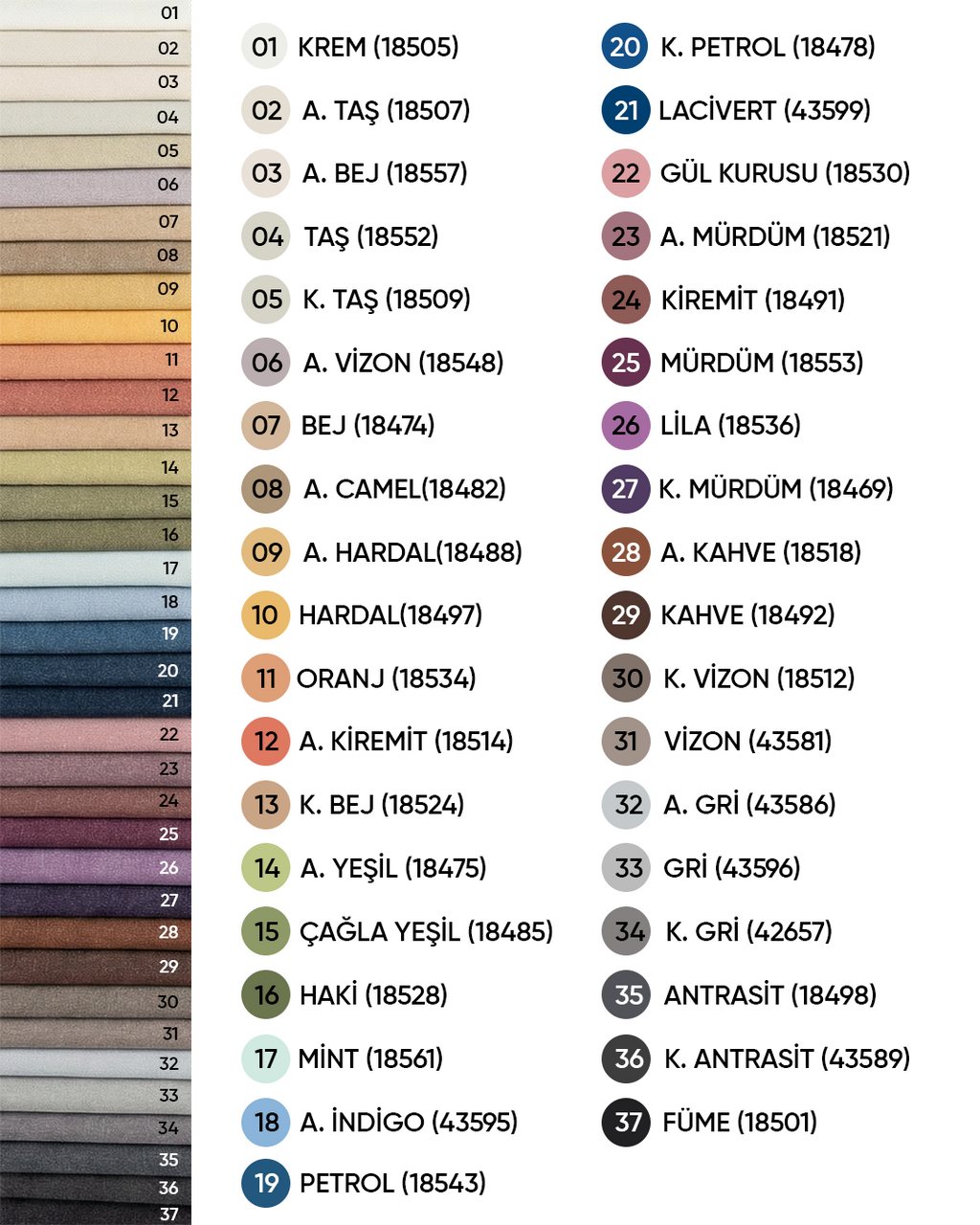 Keten Fon Perde - 80x230cm