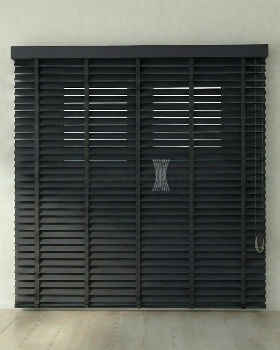 Ahşap Jaluzi - Antrasit - 100x200cm