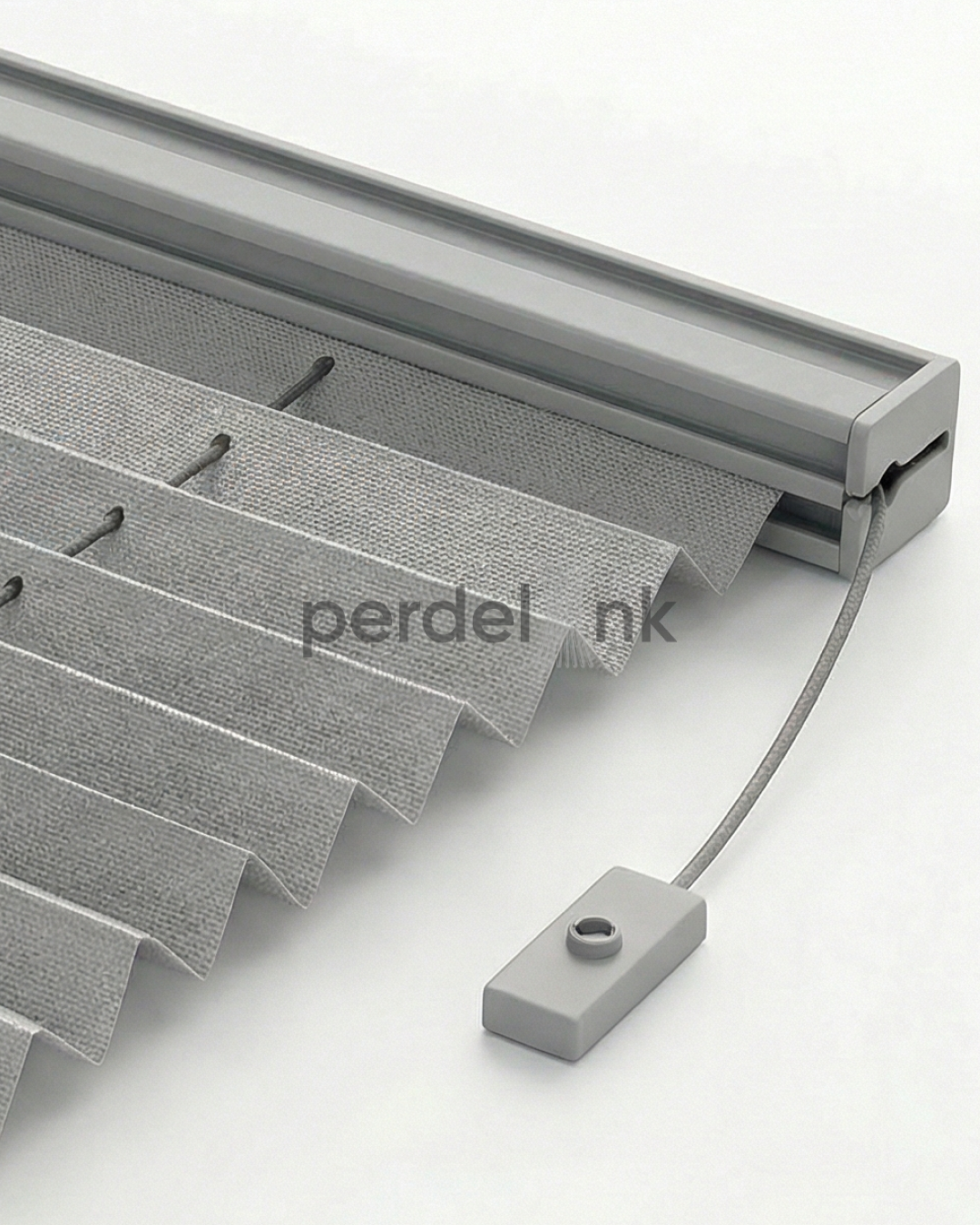 Plise Perde - Açık Gri - 10x65cm