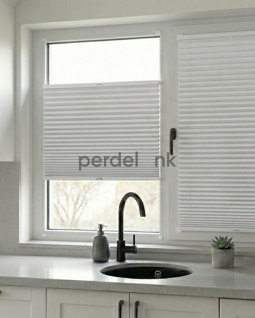 Plise Perde - Beyaz - 60x90cm