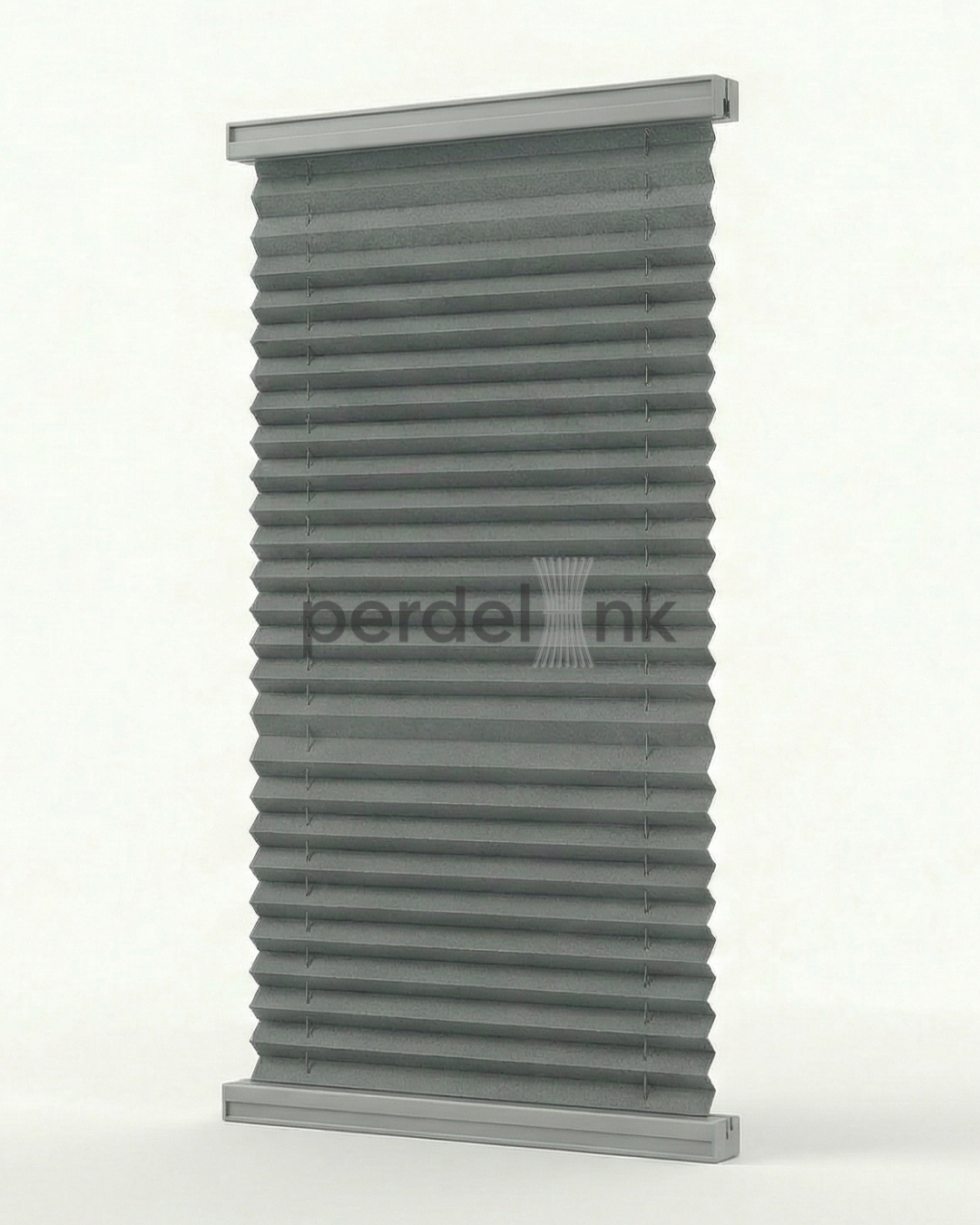 Plise Perde - Gri - 58x197cm