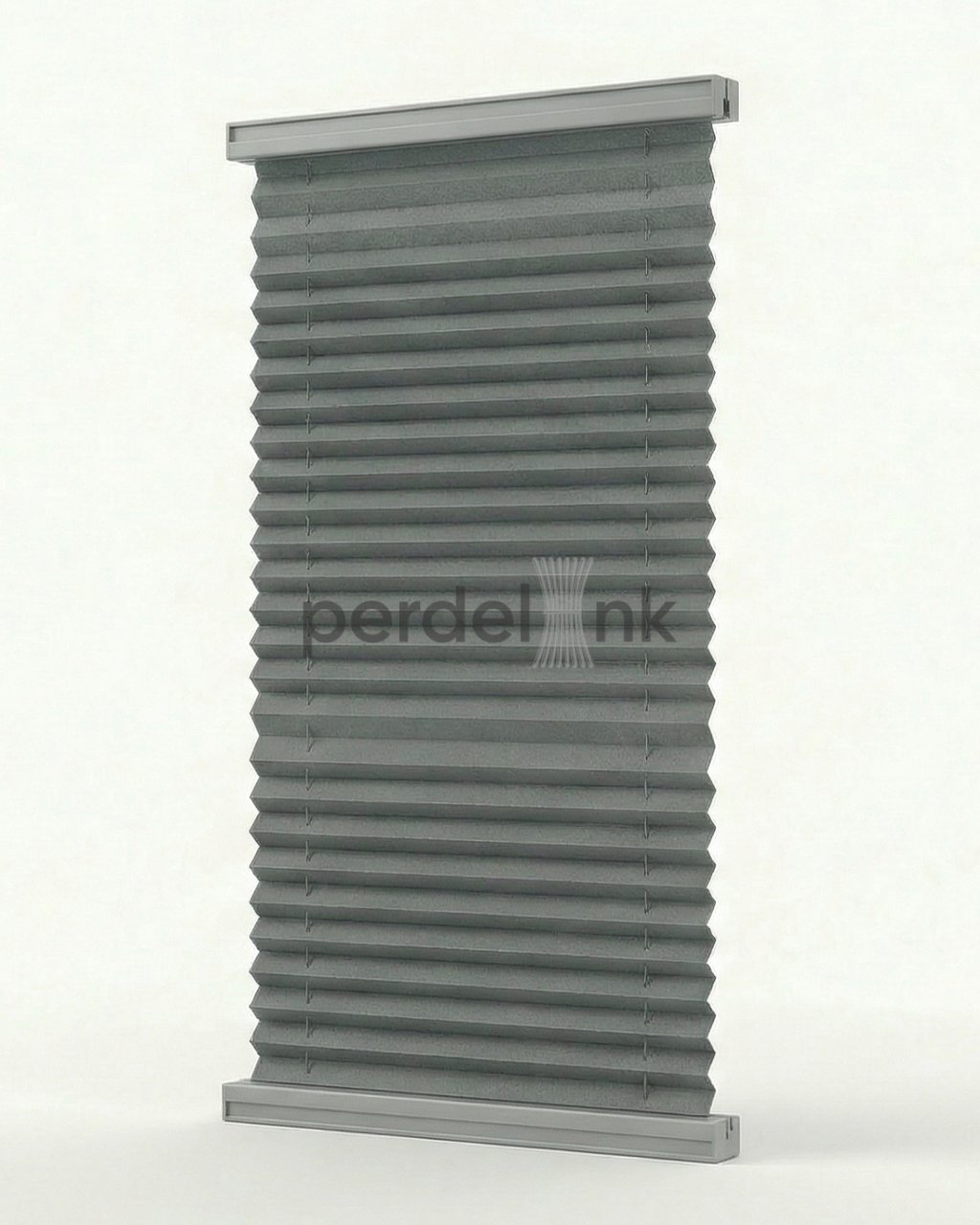 Plise Perde - Gri - 56x220cm