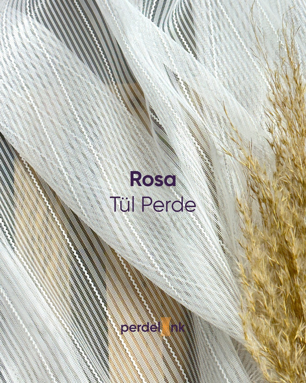Rosa Tül Perde - 510x272cm