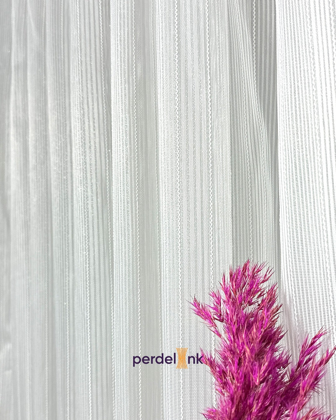 Rosa Tül Perde - 375x270cm
