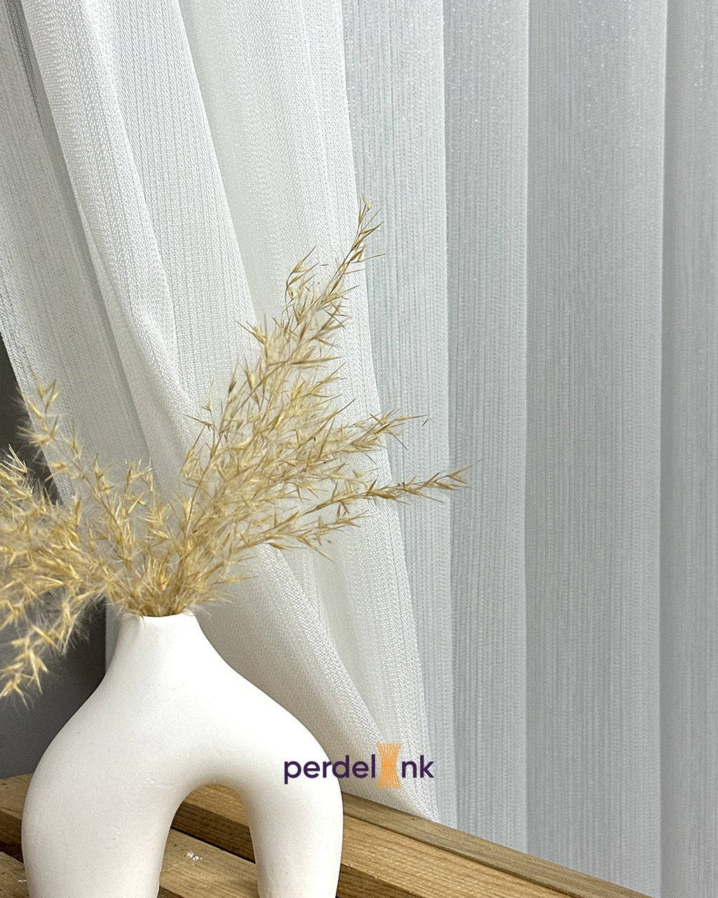 Simli Bambu Tül Perde