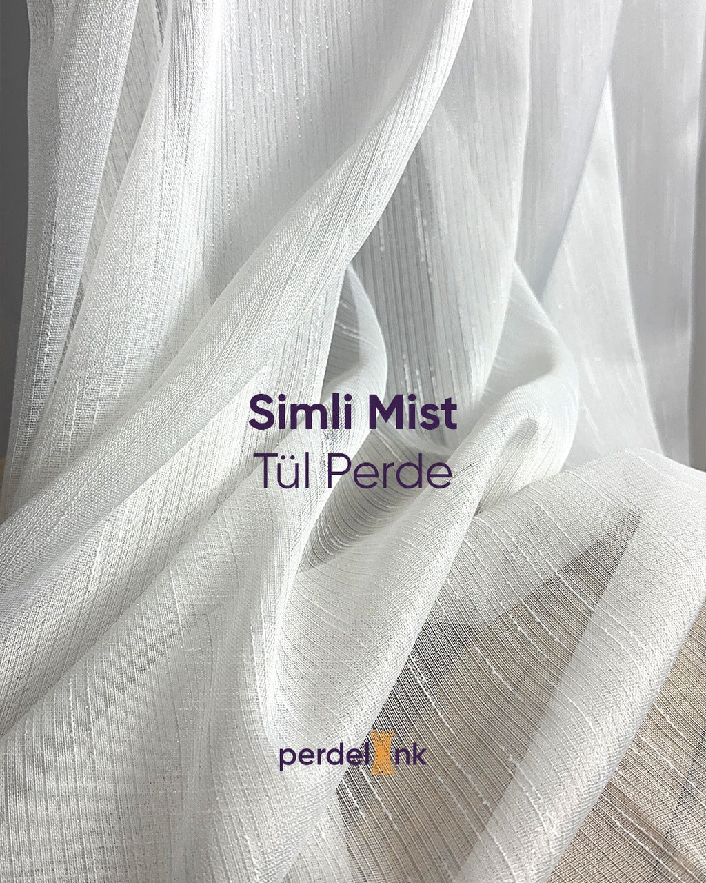Simli Mist Tül Perde - 300x275cm
