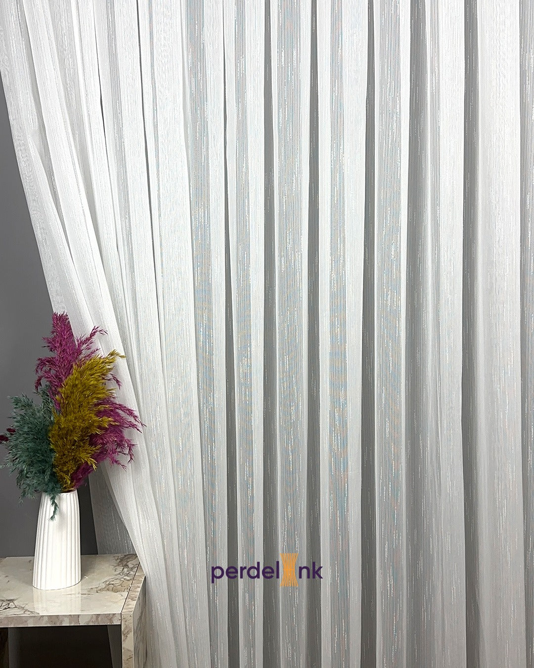 Simli Mist Tül Perde - 250x250cm