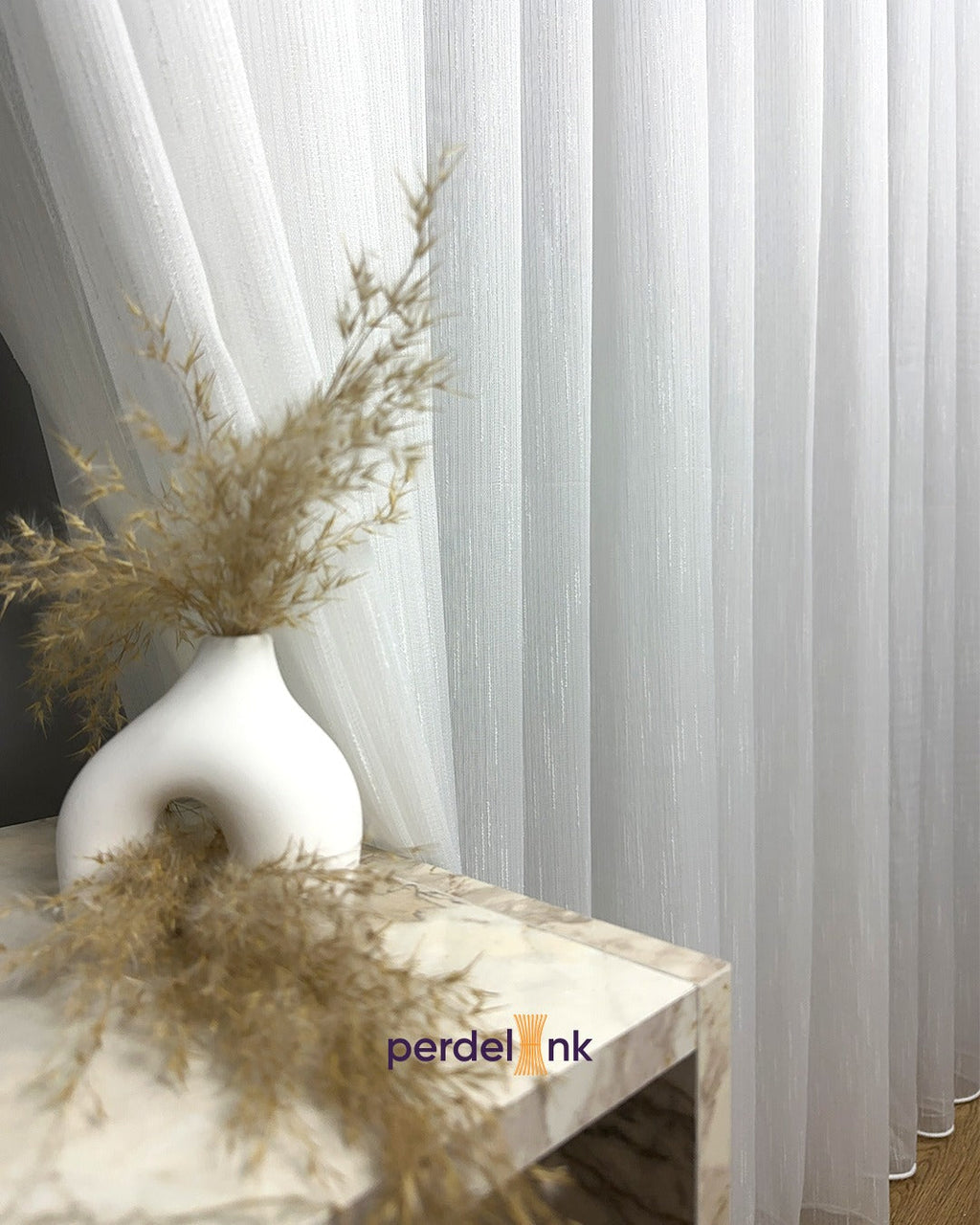 Simli Mist Tül Perde - 300x275cm